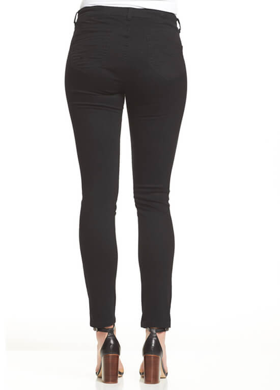 Base Distressed Denim Jeans in Black by Soon Maternity