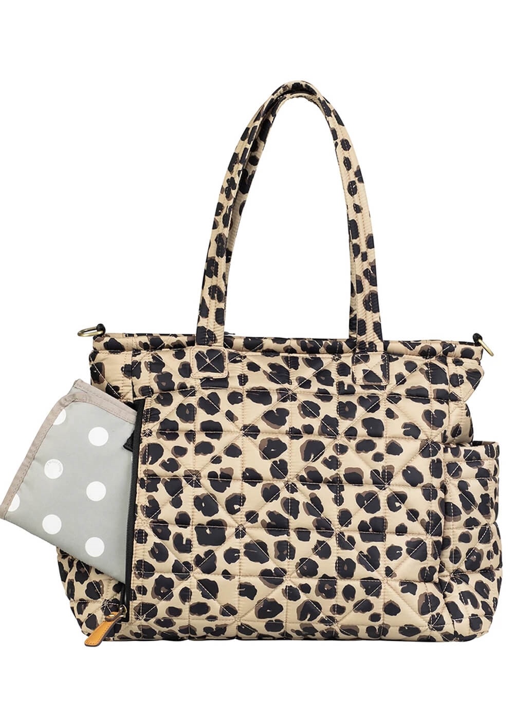 TWELVE little - Carry Love Quilted Baby Tote Bag in Leopard | Queen Bee