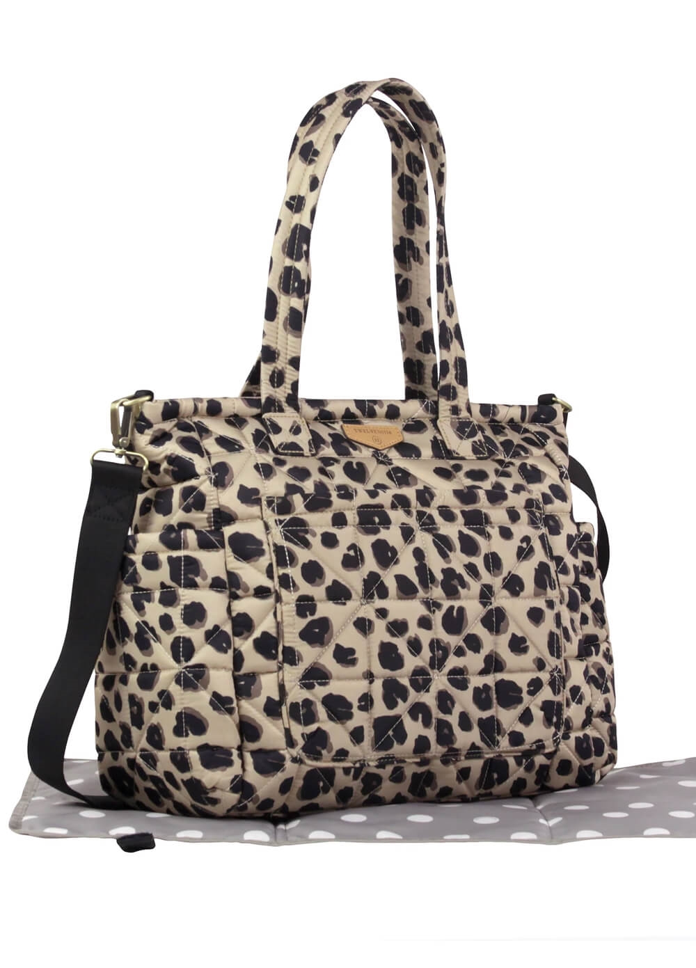 TWELVE little - Carry Love Quilted Baby Tote Bag in Leopard | Queen Bee
