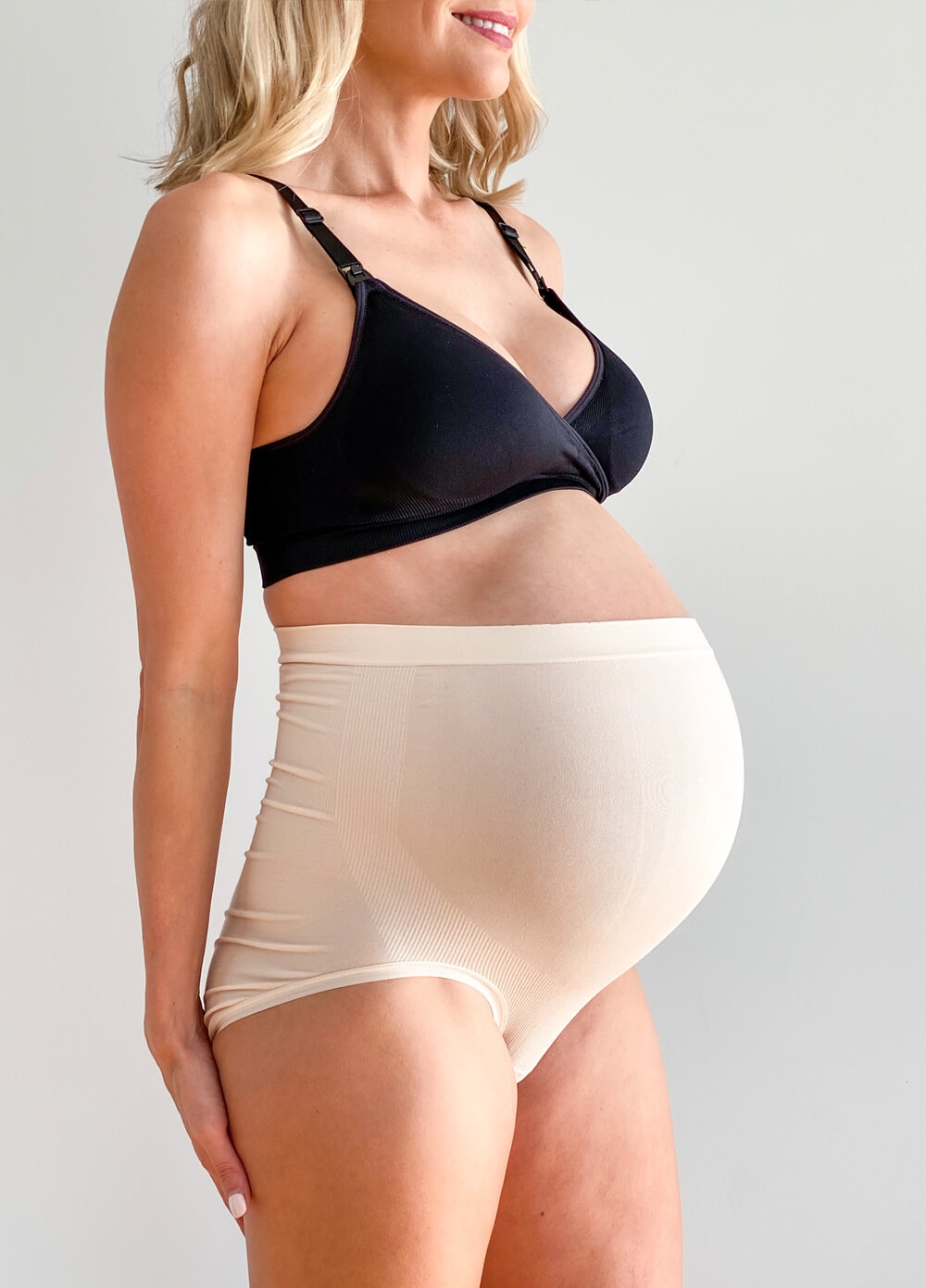 black and nude over the bump maternity briefs - 2 pack - Belly