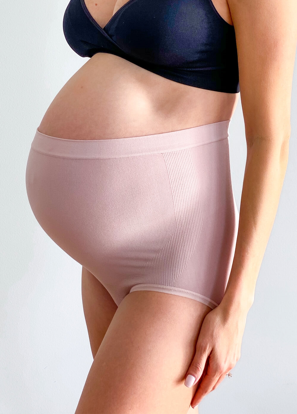 Seamless maternity high waist brief Organic natural