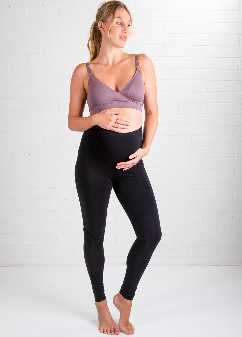 OverBelly Stretchy Cotton Jersey Maternity Leggings