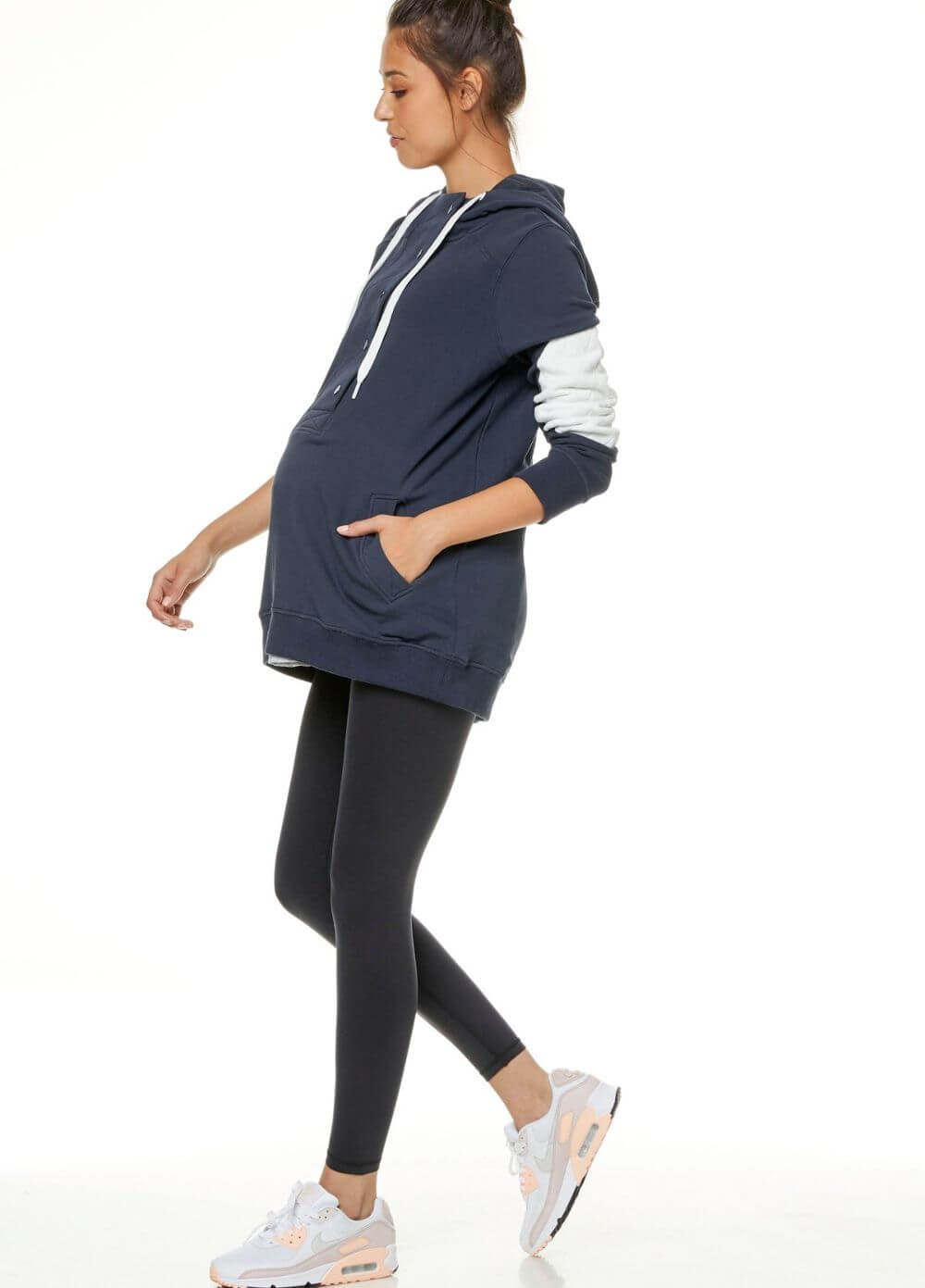 Bae - Cherished Snap Front Maternity Hoodie | Queen Bee
