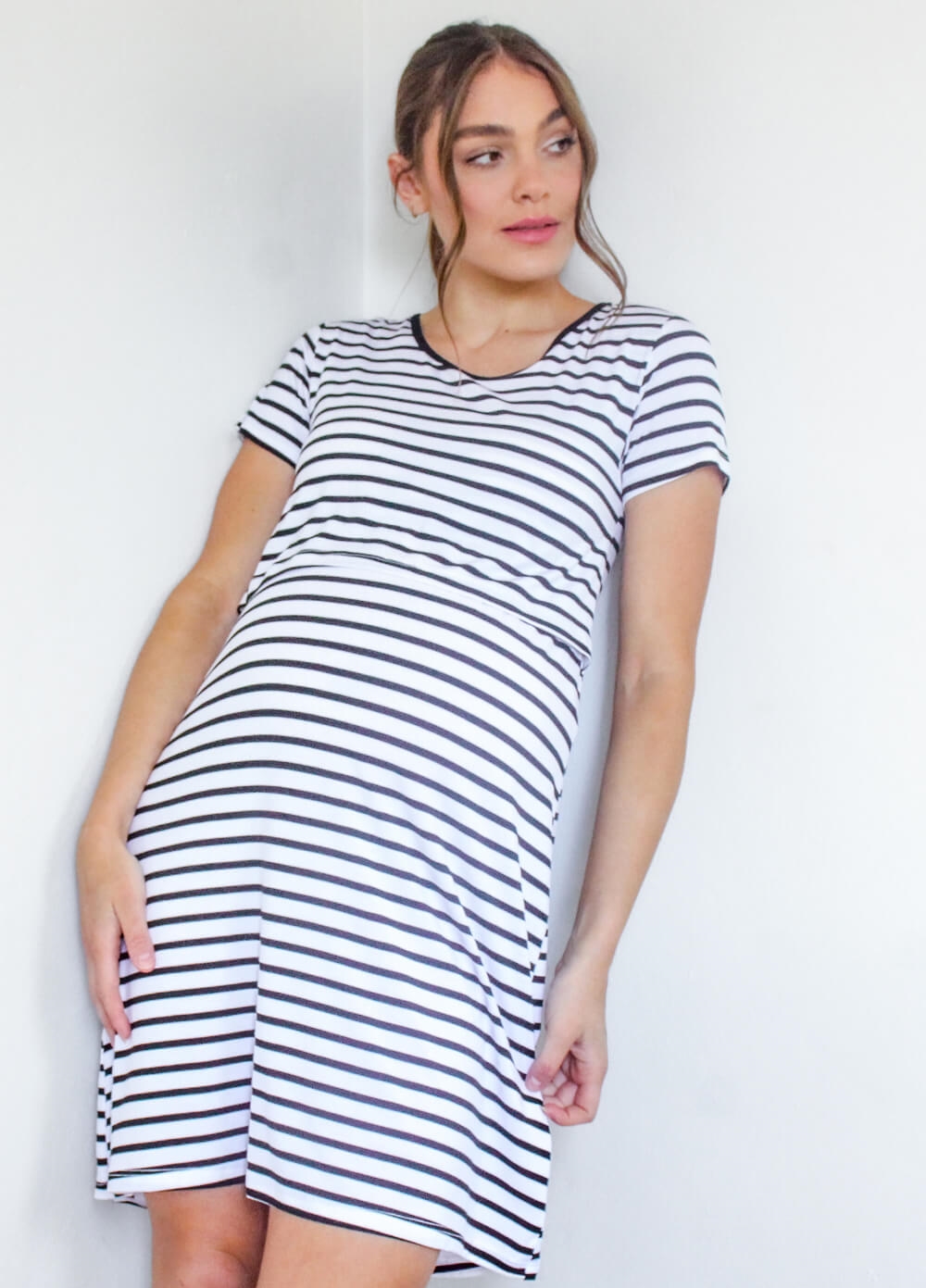 Lait & Co - Rive 'Everyday With You' Nursing Dress | Black Stripe