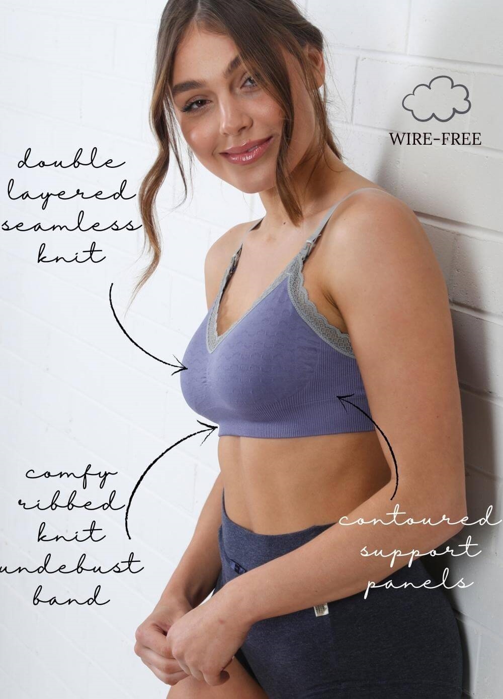 Sage Double Strap Seamless Ribbed Bralette 