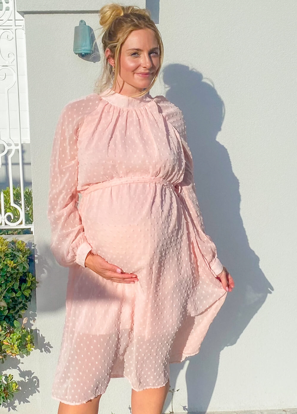 Lait & Co - Vivian Maternity Dress in Pastel Pink