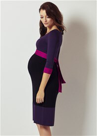 Purple/Black Colour Block Maternity Dress by Tiffany Rose