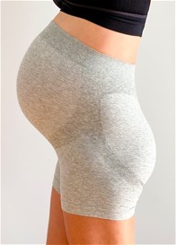 QueenBee® - Katie Seamless Over Bump Shorts in Grey
