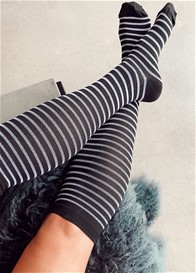 Mama Sox - Delight Compression Socks in Black Stripe