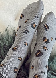 Mama Sox - Excite Compression Socks in Grey Leopard