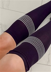 Mama Sox - Delight Compression Socks in Black Banded Stripe