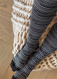 Mama Sox - Delight Compression Socks in Black Marle Stripe