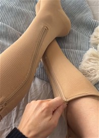 Mama Sox - Calm Zippered Compression Socks in Nude