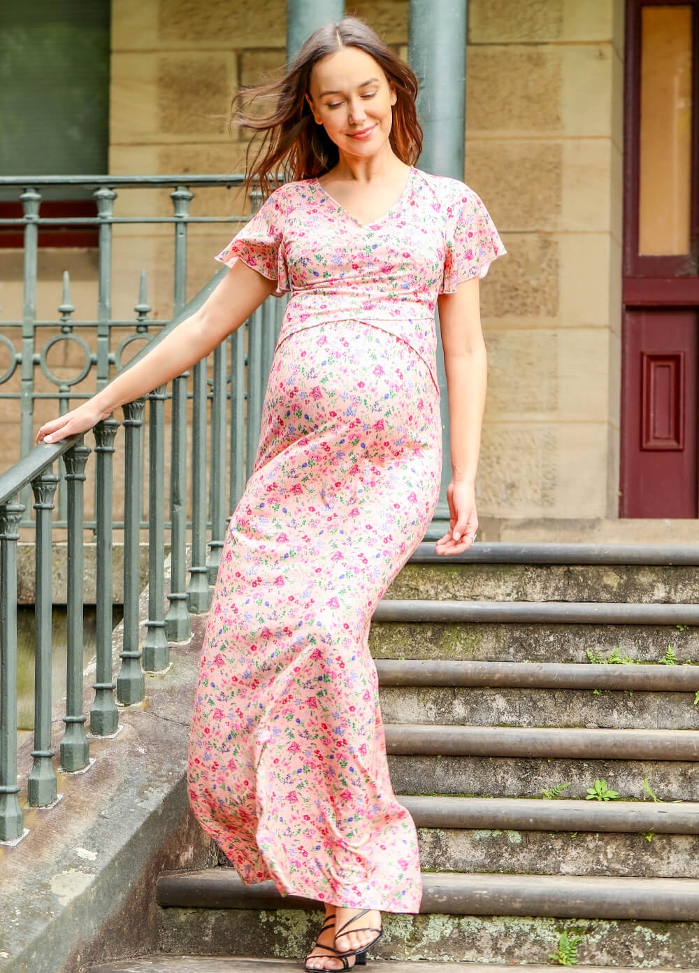 Pastel Printed Maternity Maxi Dress | Seraphine
