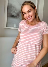 Lait & Co - Rive 'Everyday With You' Nursing Dress in Pink Stripes