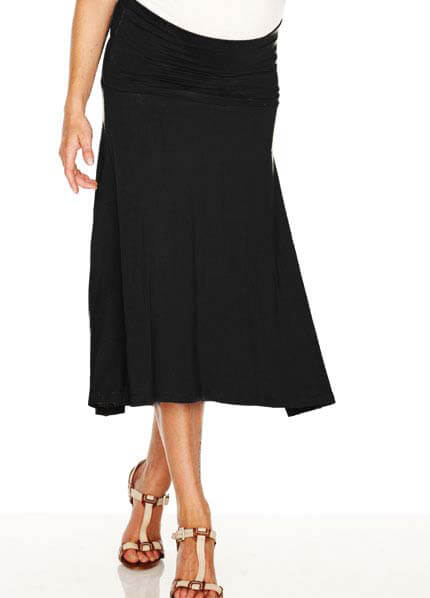 Obsession Jersey Maternity Skirt in Black by Trimester Clothing