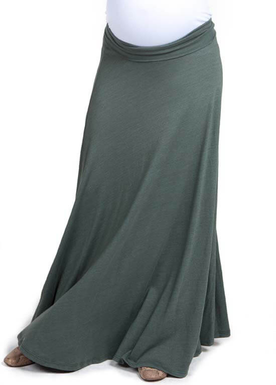 Rachael Maxi Skirt in Olive by NOM