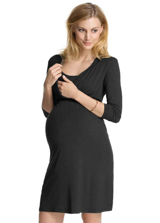 Urbane Black Maternity/Nursing Dress by Esprit