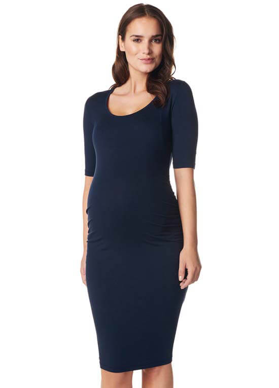 Julie Ruched Maternity Dress in Dark Blue by Noppies