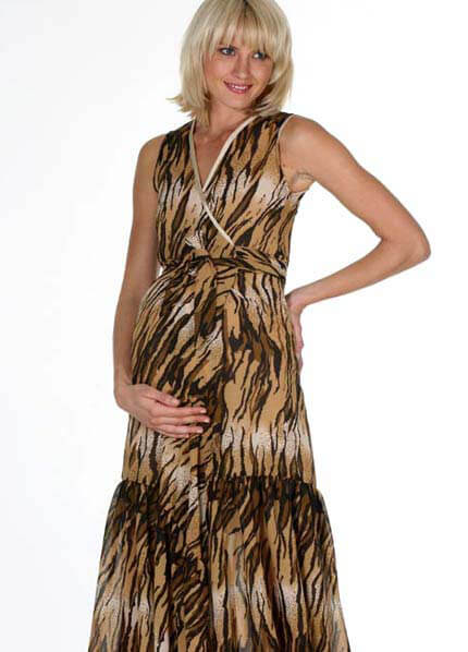 Tigress Ruffle Wrap Maternity Dress by LIL Designs