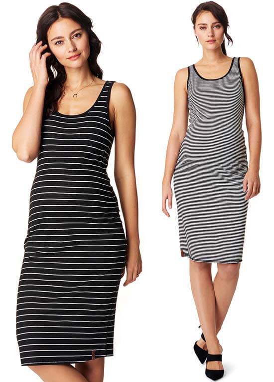 Nora Striped Midi Reversible Maternity Dress by Noppies