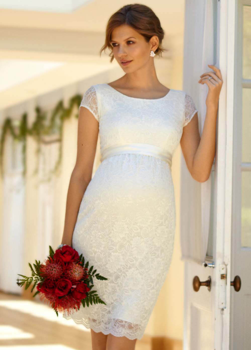 Emma Ivory Maternity Bridesmaid Wedding Dress by Tiffany Rose