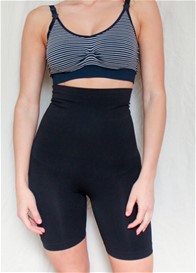 QueenBee® - Ariel High Waist Postpartum Control Shorts in Black