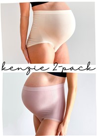 KUNINDOME Seamless Maternity Underwear Panties, 2 Pack of Nude and