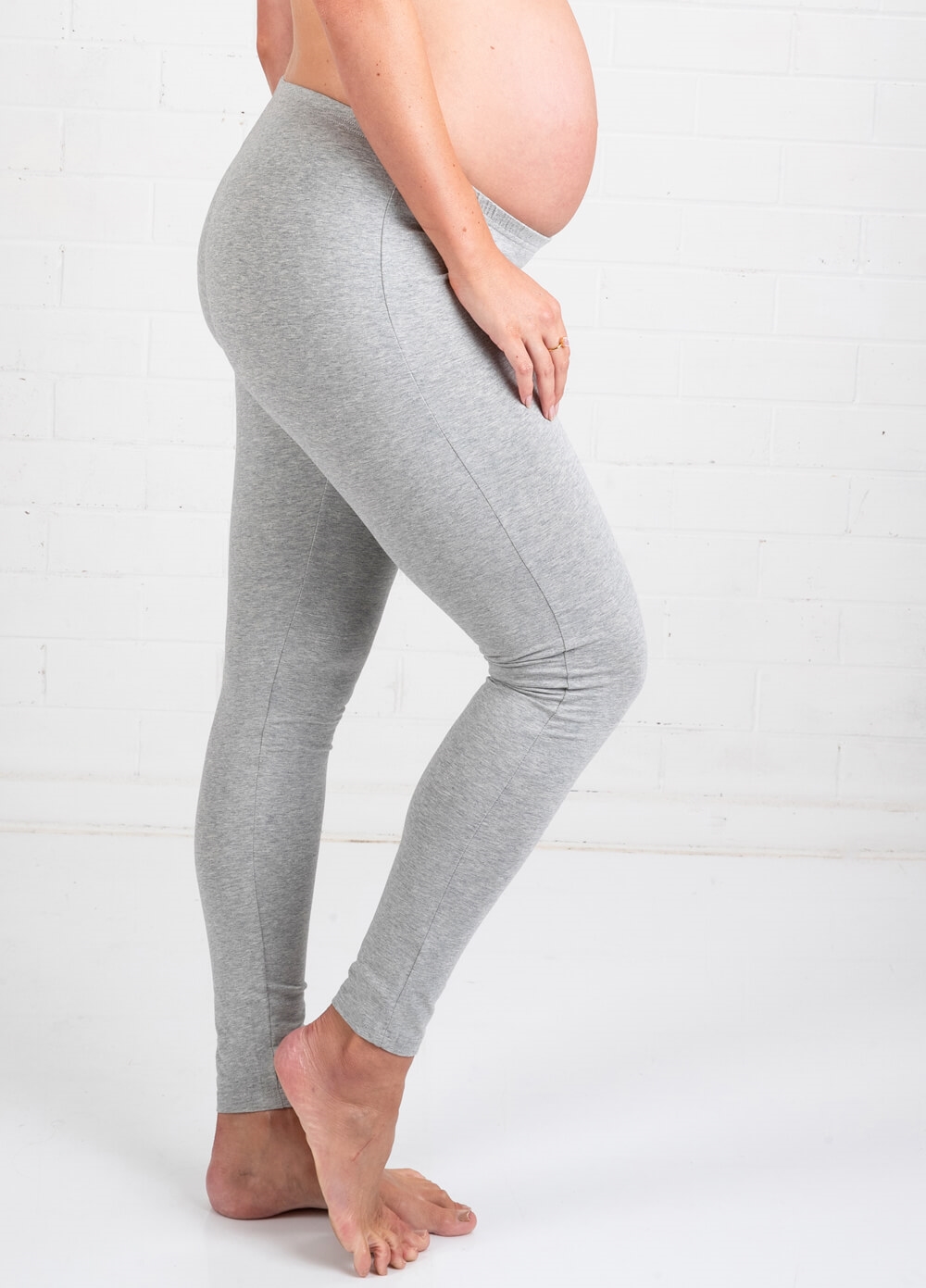 Oasis Grey Maternity Leggings by Trimester Clothing